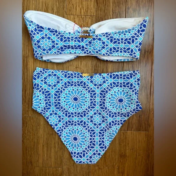 Alexandra Miro high-rise bikini Dorit Blue Print New - Picture 13 of 14